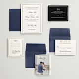"Traditionalist" - Wedding Invitations in Snow by Sarah Brown - Invitation Suite