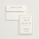"Traditionalist" - Wedding Invitations in Snow by Sarah Brown - Invitation with Envelope