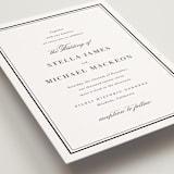 "Polished" - Wedding Invitations in Cotton by Jennifer Postorino - Detail