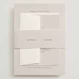 "Eloquent" - Wedding Invitations in Ivory by Angela Thompson - Assembled with Belly Band