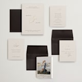 "Eloquent" - Wedding Invitations in Ivory by Angela Thompson - Invitation Suite