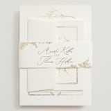 "Reflection" - Wedding Invitations in Porcelain by Leah Bisch - Assembled with Belly Band