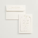 "Reflection" - Wedding Invitations in Porcelain by Leah Bisch - Invitation with Envelope