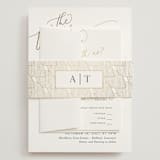 "The Wedding" - Wedding Invitations in Marshmallow by Kaydi Bishop - Assembled with Belly Band