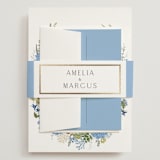 "Garden Whisper" - Wedding Invitations in Coastal by Susan Moyal - Assembled with Belly Band
