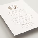 "floral crest" - Wedding Invitations in Champagne by Cass Loh - Detail