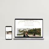 "floral crest" - Wedding Invitations in Champagne by Cass Loh - FREE Wedding Website