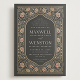 "Timeless Nature" - Wedding Invitations in Ebony by Ana de Sousa - Front