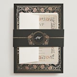 "Timeless Nature" - Wedding Invitations in Ebony by Ana de Sousa - Assembled with Belly Band