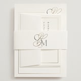 "Golden Ampersand" - Wedding Invitations in Silk by Kelly Schmidt - Assembled with Belly Band