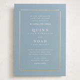 "Elegant bevel" - Wedding Invitations in Dusty Blue by Stacey Meacham - Front