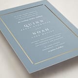 "Elegant bevel" - Wedding Invitations in Dusty Blue by Stacey Meacham - Detail