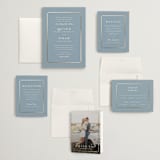 "Elegant bevel" - Wedding Invitations in Dusty Blue by Stacey Meacham - Invitation Suite