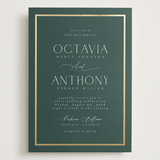 "Regal" - Wedding Invitations in Evergreen by Nicole Walsh - Front