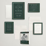 "Regal" - Wedding Invitations in Evergreen by Nicole Walsh - Invitation Suite