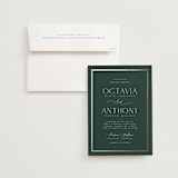 "Regal" - Wedding Invitations in Evergreen by Nicole Walsh - Invitation with Envelope