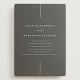 "Formal lines" - Wedding Invitations in Iron by Erica Krystek - Front