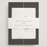 "Formal lines" - Wedding Invitations in Iron by Erica Krystek - Assembled with Belly Band