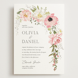 "Timeless Blooms" - Wedding Invitations in Peony by Susan Moyal - Front