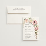 "Timeless Blooms" - Wedding Invitations in Peony by Susan Moyal - Invitation with Envelope