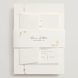 "Courtyard" - Wedding Invitations in Lily by Owl and Toad - Assembled with Belly Band
