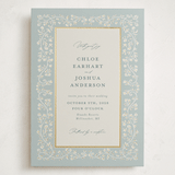 "Floral Romance" - Wedding Invitations in Something Blue by Gwen Bedat - Front