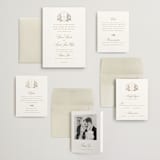 "Gold Crest" - Wedding Invitations in Ivory by Mansi Verma - Invitation Suite
