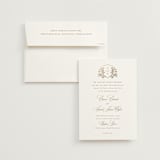 "Gold Crest" - Wedding Invitations in Ivory by Mansi Verma - Invitation with Envelope
