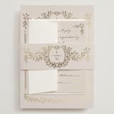 "Manuet" - Wedding Invitations in Vanilla by Petra Kern - Assembled with Belly Band