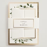 "Classic Love" - Wedding Invitations in Vanilla by Susan Moyal - Assembled with Belly Band
