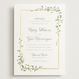 "Flowering Vine" - Wedding Invitations in Bluebell by Everett Paper Goods - Front
