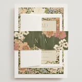 "In The Garden" - Wedding Invitations in Sherbert by Leah Bisch - Assembled with Belly Band