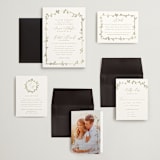 "Canopy" - Wedding Invitations in Ivy by Everett Paper Goods - Invitation Suite