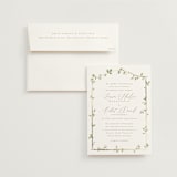 "Canopy" - Wedding Invitations in Ivy by Everett Paper Goods - Invitation with Envelope