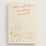 "Party On!" - Wedding Invitations in Sangria Spark by Zove Ahhh - Front
