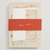 "Party On!" - Wedding Invitations in Sangria Spark by Zove Ahhh - Assembled with Belly Band