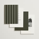 "refined" - Wedding Invitations in Deep Olive by Nicole Walsh - Back of Card Options