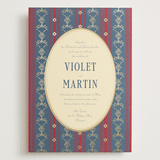 "Woven" - Wedding Invitations in Navy by Baumbirdy - Front