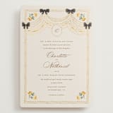 "Tuileries" - Wedding Invitations in Golden by Claudia Orengo - Front