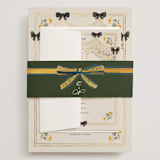 "Tuileries" - Wedding Invitations in Golden by Claudia Orengo - Assembled with Belly Band