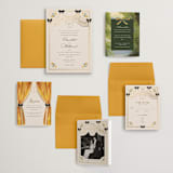 "Tuileries" - Wedding Invitations in Golden by Claudia Orengo - Invitation Suite