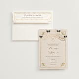"Tuileries" - Wedding Invitations in Golden by Claudia Orengo - Invitation with Envelope
