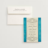 "Josephine" - Wedding Invitations in Marine by Jackie Crawford - Invitation with Envelope