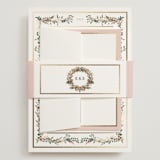 "Blooming Vine" - Wedding Invitations in Blush by Susan Moyal - Assembled with Belly Band