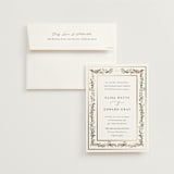 "Blooming Vine" - Wedding Invitations in Blush by Susan Moyal - Invitation with Envelope