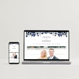 "brushstrokes in bloom" - Wedding Invitations in Indigo by Angela Marzuki - FREE Wedding Website