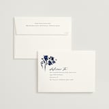 "brushstrokes in bloom" - Wedding Invitations in Indigo by Angela Marzuki - FREE Recipient Addressing