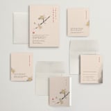 "Ink Blossoms" - Wedding Invitations in Red Tone by Ani Somi - Invitation Suite