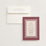 "Chantilly" - Wedding Invitations in Mauve by Erica Krystek - Invitation with Envelope