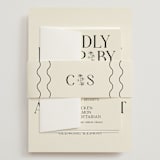 "Floral Emblem" - Wedding Invitations in Cream by Baumbirdy - Assembled with Belly Band